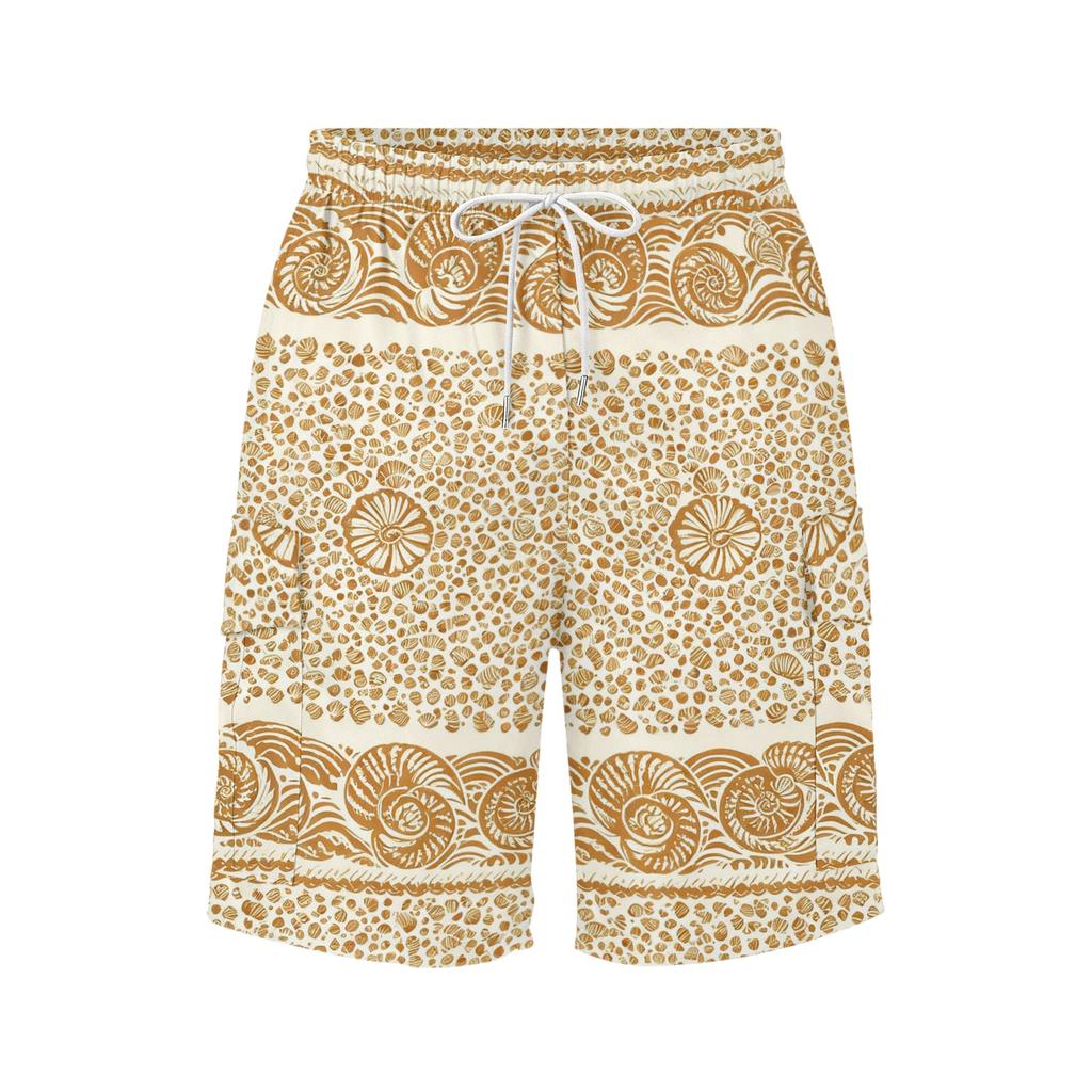 Men's Hawaiian Cargo Shorts Basic Casual Summer Outdoor Shorts