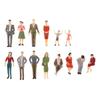 Plastic 1:30 Architecture Model Train Tiny People Passengers Figures G Scale 14 Pieces