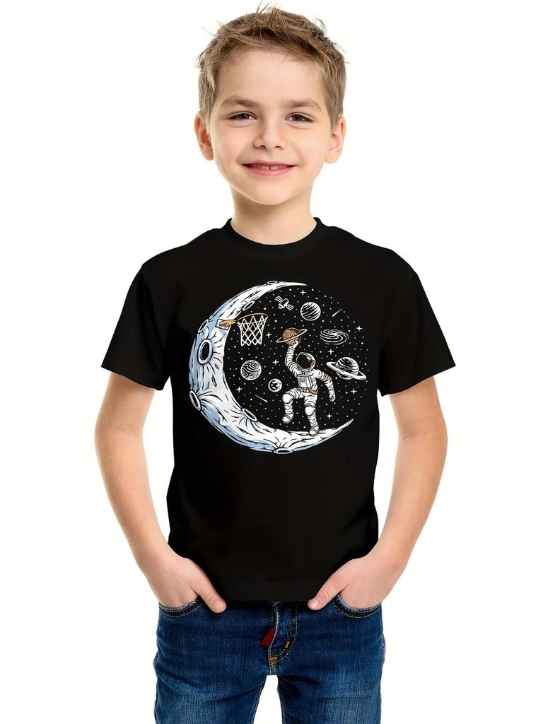 Διασκεδαστικά Παιδικά Ρούχα Παιδικά Ρούχα 3D Εκτύπωση Casual Μπλουζάκια με Κοντό Μανίκι Ρούχα Εξωτερικού Χώρου Μπλουζάκια για Αγόρια