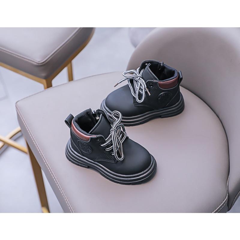 Stivali Martin da Bambino, Nuovi Arrivi Autunno/Inverno, Stivali Gialli Versatili per Bambine, Stile Britannico Vintage per Bambini.