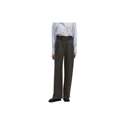 French Design Straight Casual Pants Women Bottoms Gray EK36696