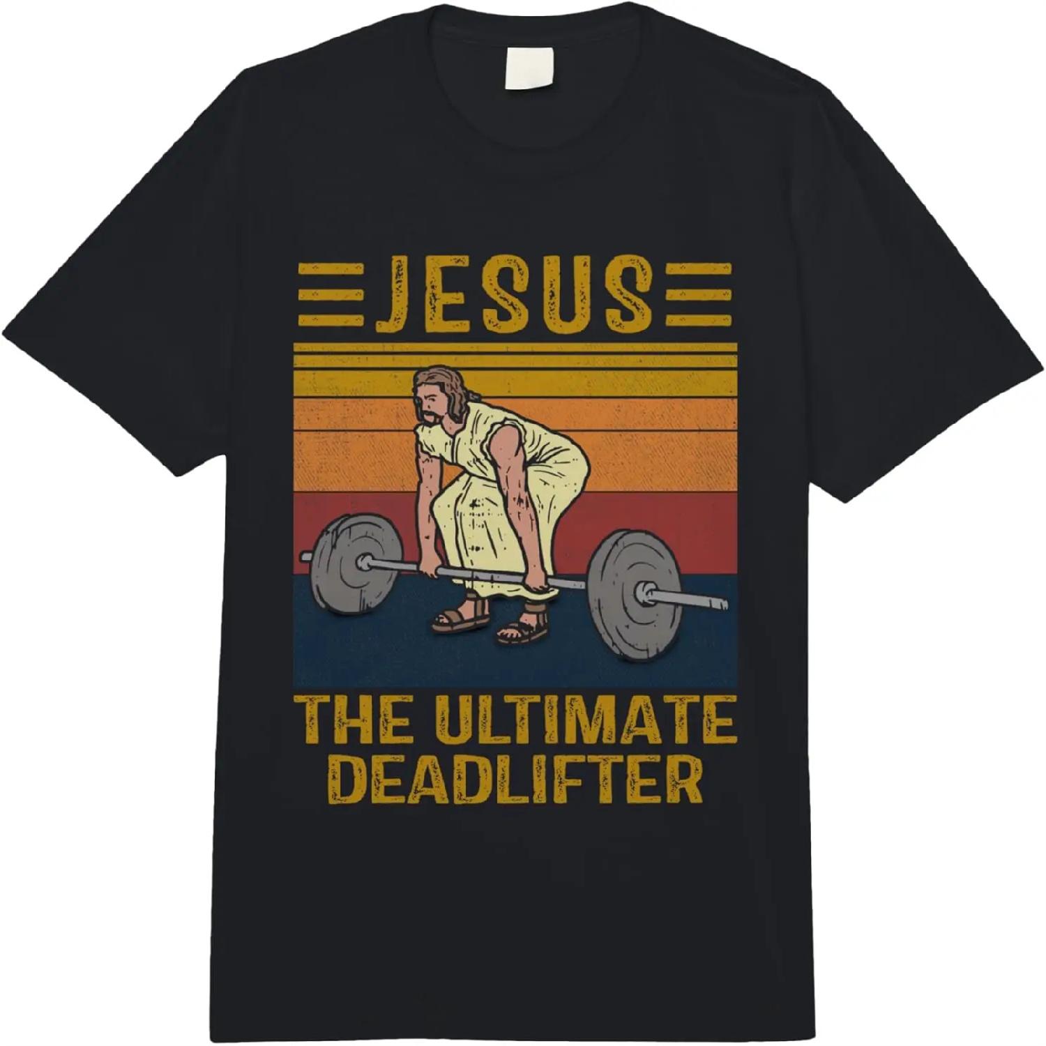 

Jesus The Ultimate Deadlifter Weights Gym Fitness Athlete Comfort Colors Adult Heavyweight T-shirt XXXXXL різнокольоровий