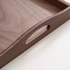 Handmade Natural Walnut Wood Tray Multi Purpose Serving Organizer Decorative Gift for Home Kitchen Cafe Office Storage