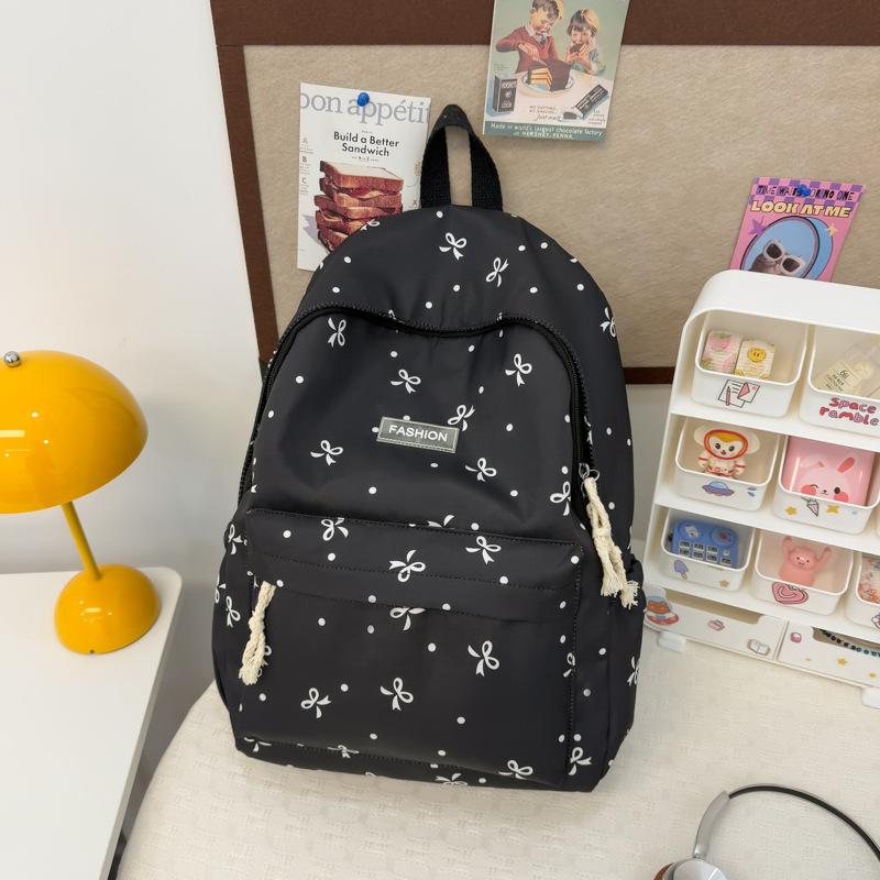 Schoolbag1011 new bow casual backpack student class schoolbag travel cute commuter versatile backpack
