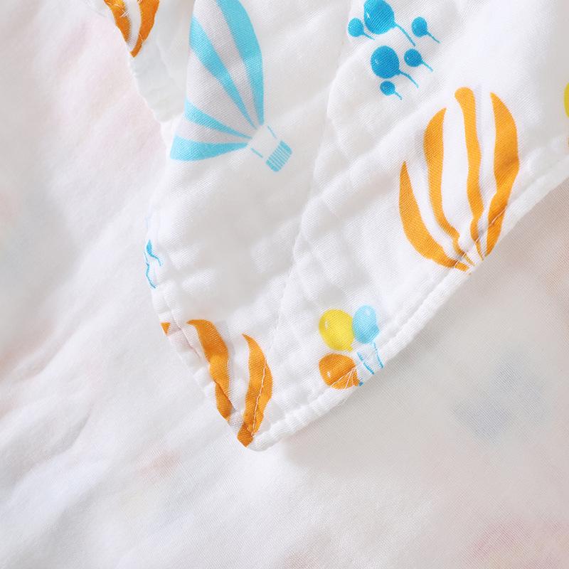 Newborn Six-Layer Cotton Gauze Bath Towel & Swaddle Blanket