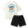 ALVINCLO [Set] Mountain Climber Oversized Short Sleeve T-Shirt Plain Sweatshirt Shorts Set