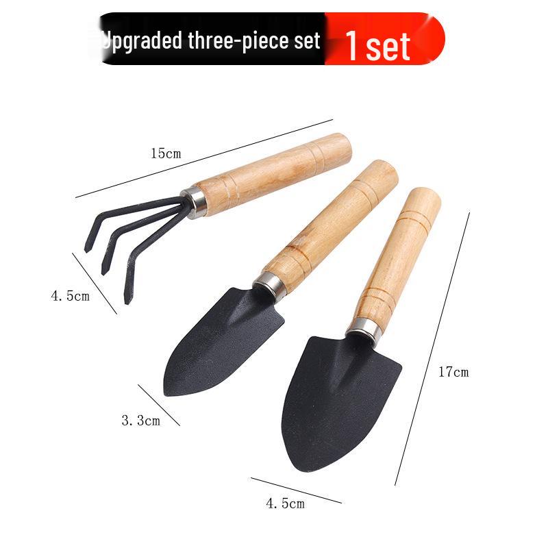 Gartenwerkzeug-Set: 3-teiliges Set für Gemüse, Blumen und Sukkulenten - Enthält kleine Schaufel, Harke und Spaten.
