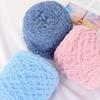 3-Strand Coral Fleece Towel Yarn - 2 Skeins for Hand-Knitted Children's Bag, Shoes, Hat, Scarf, Coat - Free Shipping