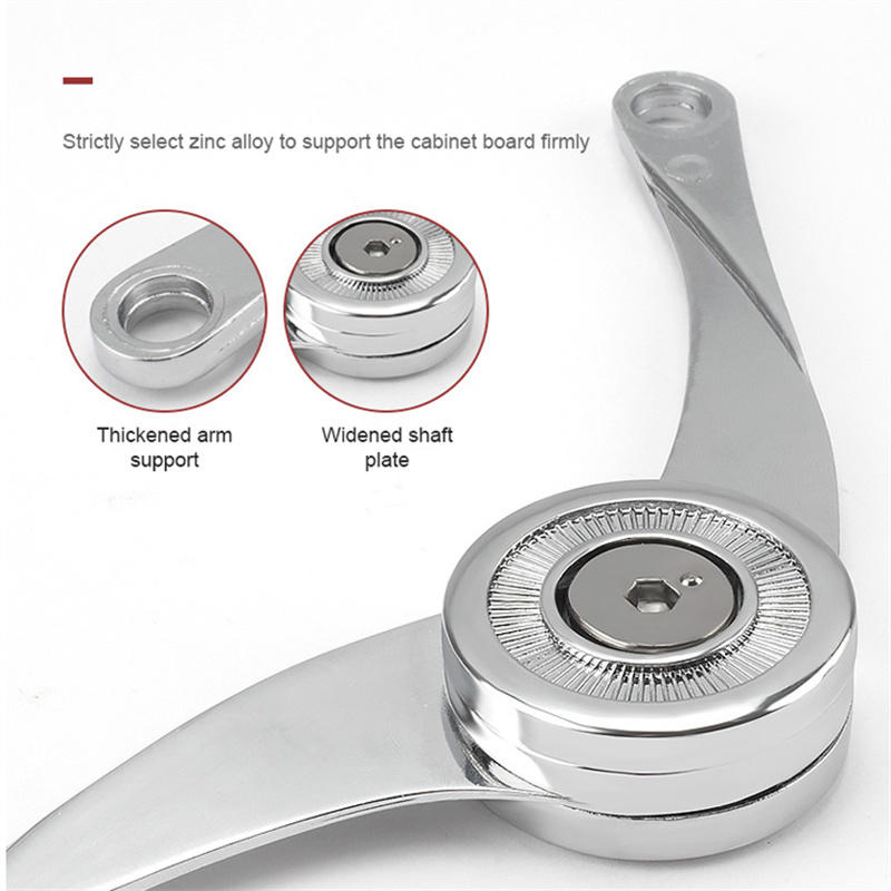 Nickel Plated Random Stop Hinge Kitchen Cabinet Door Adjustable Polish Hinge Hydraulic Folding Air Pressure Rods