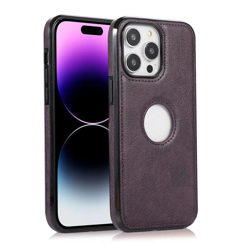 

Роскошный кожаный противоударный чехол с логотипом для iPhone 15 14 13 11 Pro Max 12 Mini XS XR X 8 7 Plus SE 15Pro Business Cover for iphone13(6.1 )