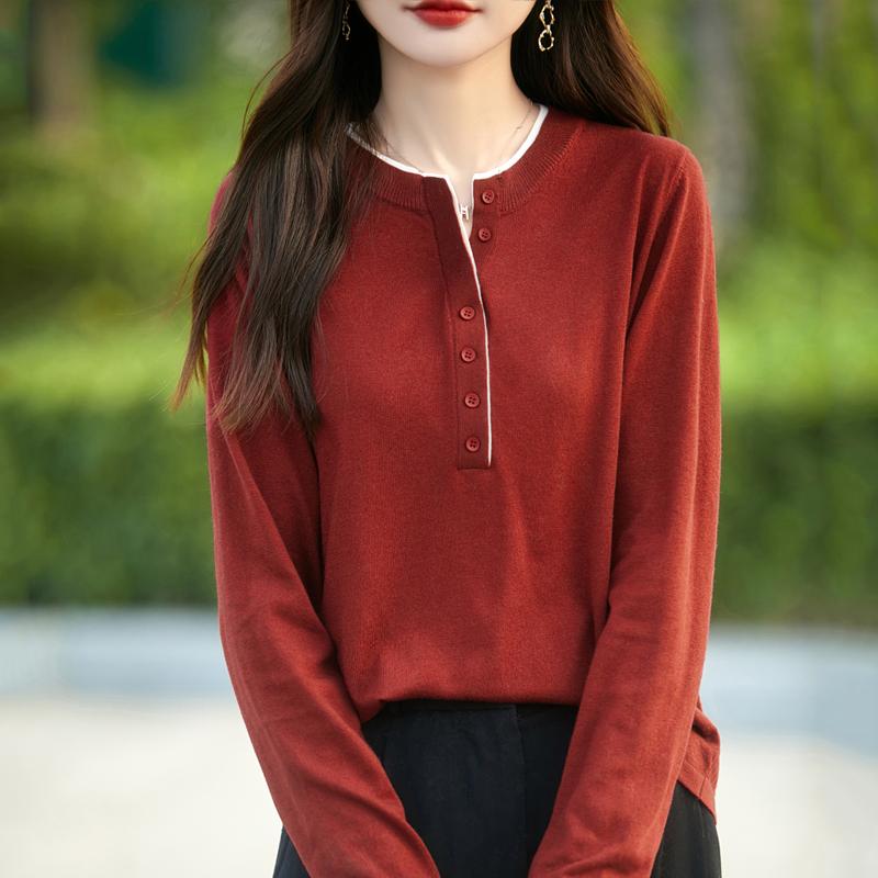 Cashmere genser for kvinner Qinghe cashmere 50 % ull 50 % silke Dame høst og vinter kashmir genser myk og varm