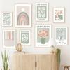 Abstract Nordic Rose Daisy Rainbow Sun Geometry Shapes Wall Art Posters Prints Canvas Painting Pictures For Living Room Decor