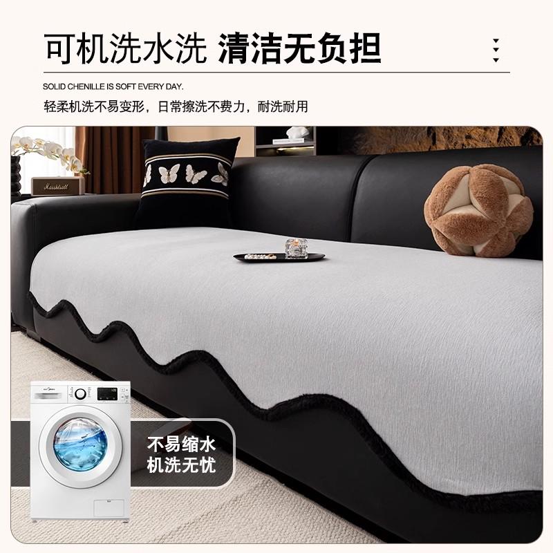 Non-Slip Couch Slipcover Protector Universal Irregularity Sofa Cushion European Retro  All-SEASON Solid Color Sofa Cover