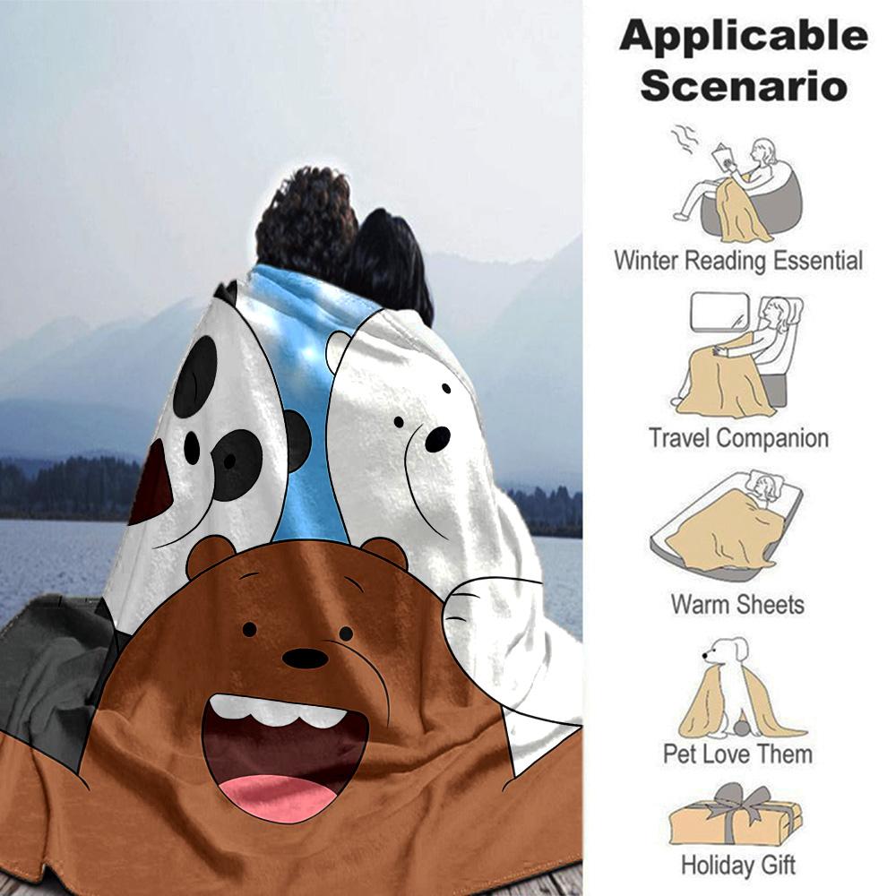 Friends Winter Adventure Flannel Blanket Super Soft Warm Cozy Blanket For Sofa Bed Office Travel Allseason Home Decor Gift