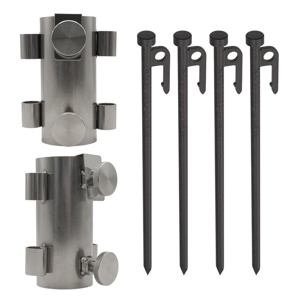 NACETURE Tent Pole Fixing Brackets, 304 Stainless Steel, Fits Tents Up to 40mm, for Camping and Picnics, Set of 2
