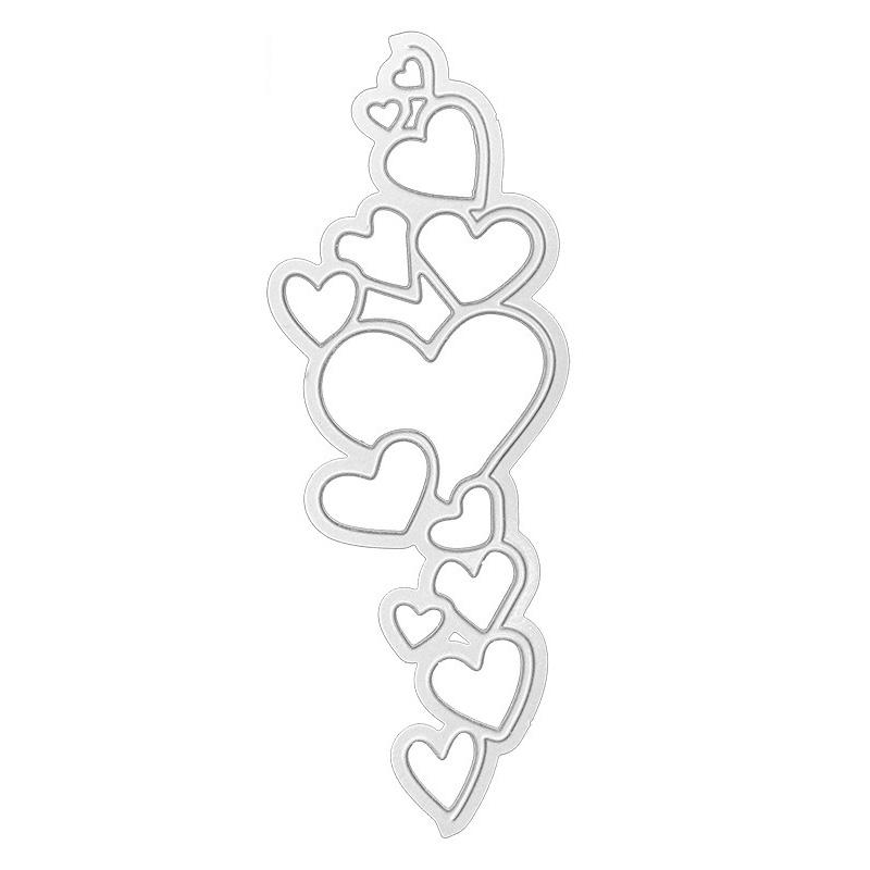 

Металлические штампы A String of Love Edges Cut DIY Scrapbooking Paper Craft Embossing Knife Mold Blade Punch Die серебряный