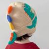Ohrenschützer-Mütze mit Cartoon-Dinosaurier für Kinder, warm, gestrickt, für den Winter, für Jungen und Mädchen, süße 3D-Gehörschutzkappen in Volltonfarbe