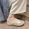 Wasteland breathable soft sole outer wear Roman shoes 2025 new fashion casual woven hollow hole flat sandals