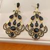 Exaggerated Rhinestone Drop Earrings Exquisite Statement Earrings  Anniversary