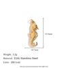 MamacitaSlay Stylish Lovely Cupid Seahorse Lion Starfish Stainless steel charm Gold Plated Jewelry Charms for necklace bracelets