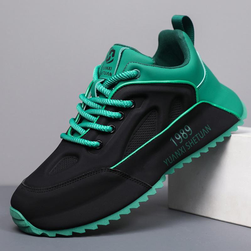 Men's shoes autumn trendy brand advanced sense versatile casual sports running heightening bag bottom black dad trendy shoes