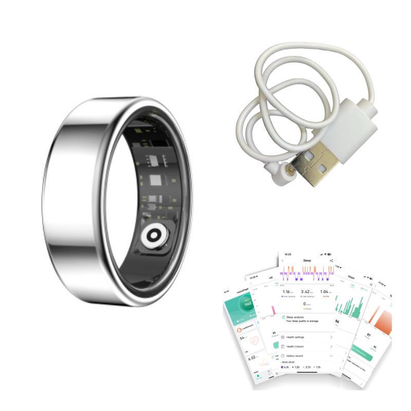 Smart Ring: Sleep, Heart Rate, Blood Oxygen & Pressure Monitoring with Exercise Tracking & Remote Camera Control