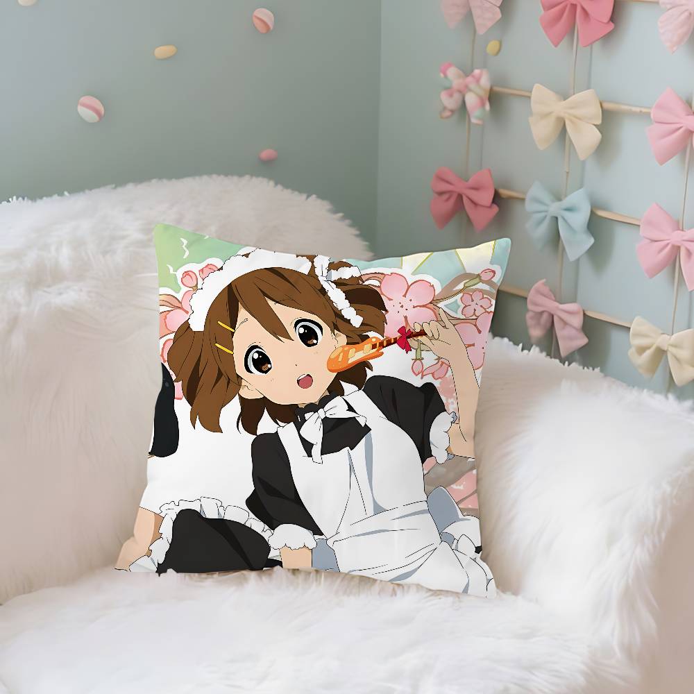 Yyui Hirasawa Kawaii Throw Pillow Covers Pattern Cushion Cover Suitable For Sofa Bedroom Car Pillow Cover