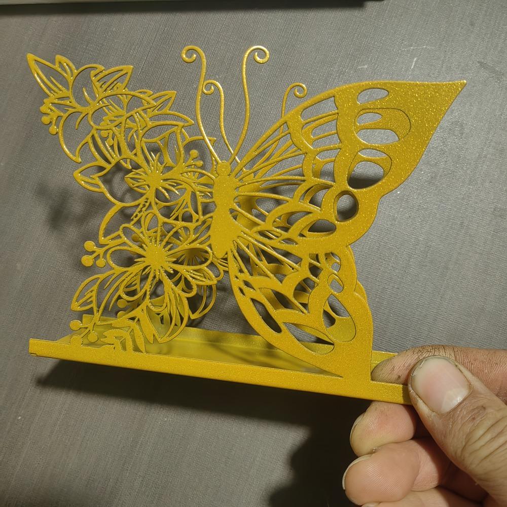 1PC Elegant Butterfly Acrylic Napkin Holder, Creative Countertop Tissue Holder, Suitable for Kitchen and Dining Decoration
