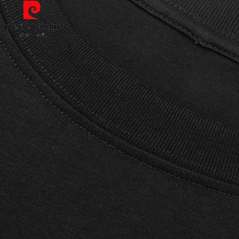 Pierre Cardin Men's 100% Cotton Crew Neck Long Sleeve T-Shirt