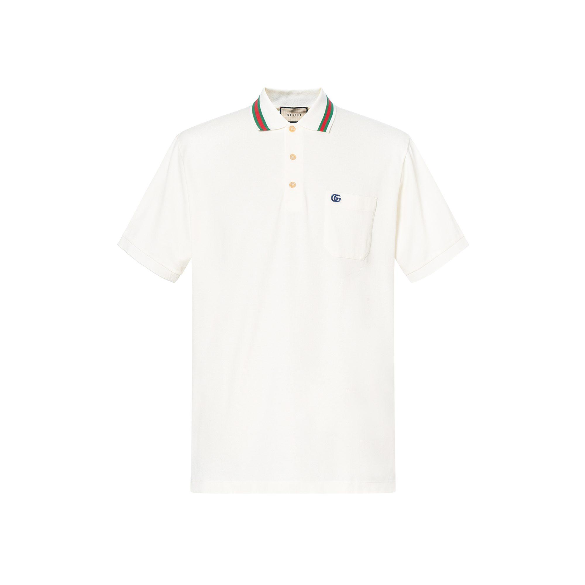 GUCCI Double G Cotton Pique Polo