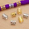 50pcs Silver Dreadlocks Beads Golden Hair Braid Tubes African Hair Rings  for Women Girls