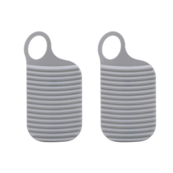 2/3Pcs Mini Washing Board Ergonomic Handle Lightweight Thickened Non-slip Portable Travel Handheld Underwear Sock Towel Laundry Washing Board
