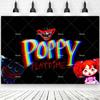 Hot Game-P&Poppy-Playtimes Backdrop Kids Birthday Decorations Party Supplies Baby Shower Banner Horror Festival Decor Props Gift