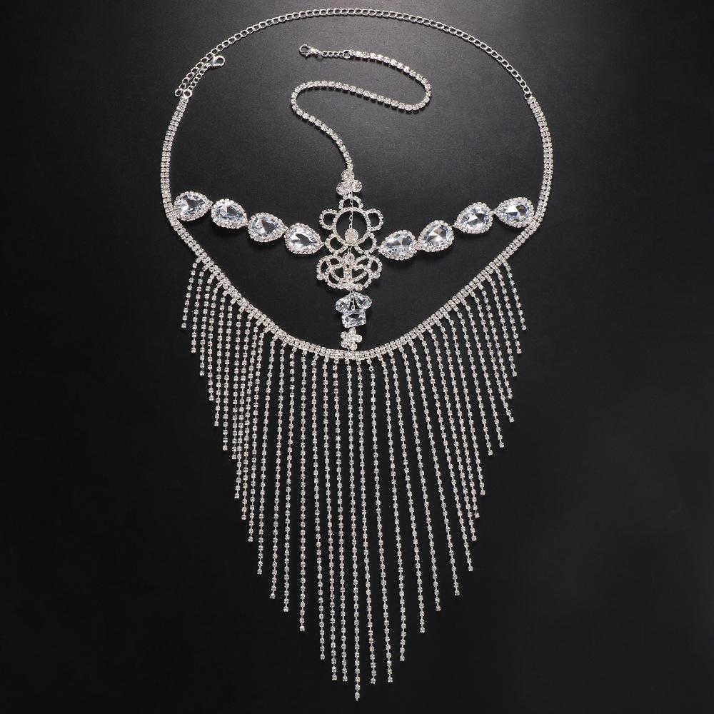 2024 Trend New Ladies Fashion Rhinestone Mask Fringe Face Accessories Dance Party Jewelry Accessories