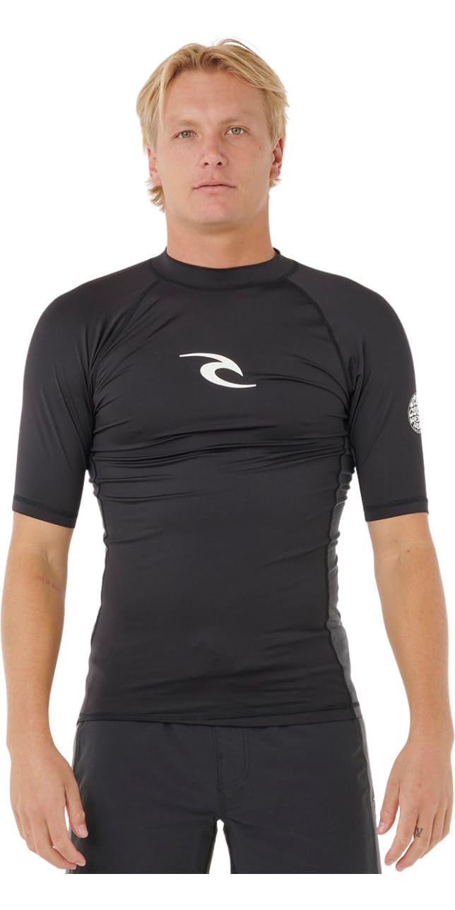 [Rip Curl] Kurzarm-Rashguard (Markenlogo) Herren 16MMRV SCHWARZ XL