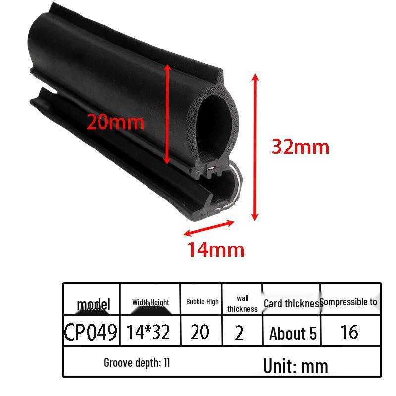 Customizable EPDM U-Shaped Rubber Sealing Strip for Electrical Cabinets and Car Doors