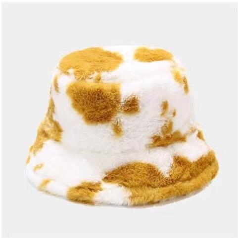 2023082062 Cow Painting Fleece Bucket Hats 8 Colors