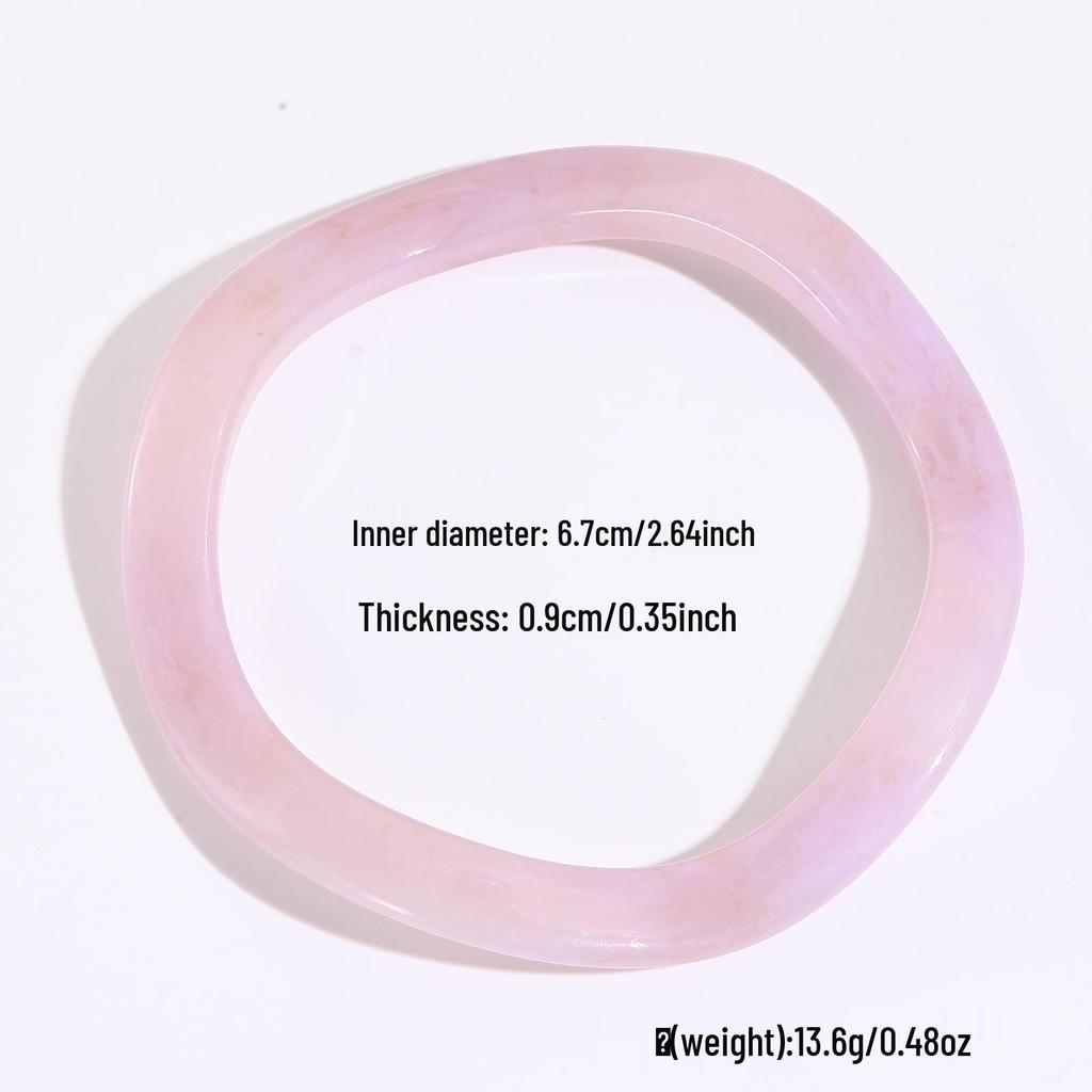 Europese & Amerikaanse Retro High-End Semi-Transparant Ovaal Hars Armband voor Meisjes