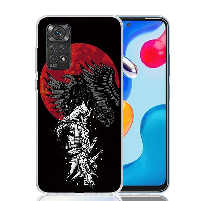 Japanese Dark Dragon Tattoo Phone Case For Xiaomi Redmi Note 15 14 13 12S 12 Pro Plus 11S 11E 11 11T 10S 10 Art Soft Pattern Cov