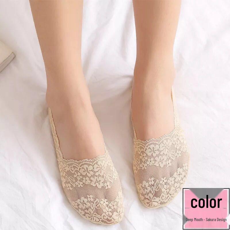 Women's Lace Invisible Non-Slip Summer Socks