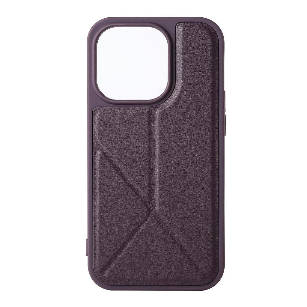 Universelle Schutzhülle & Ständer aus Leder für Apple iPhone