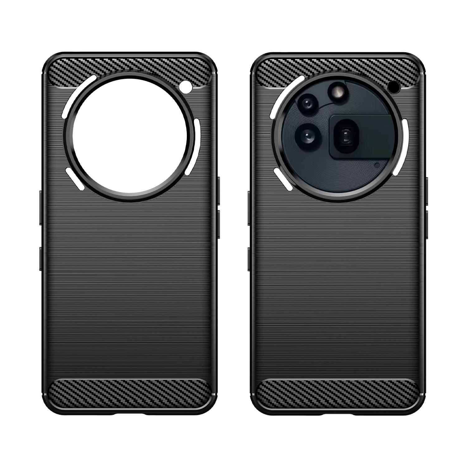 

For Nothing Phone (3a) Pro Case Protective Phone Cover Carbon Fiber Texture Brushed Blue
