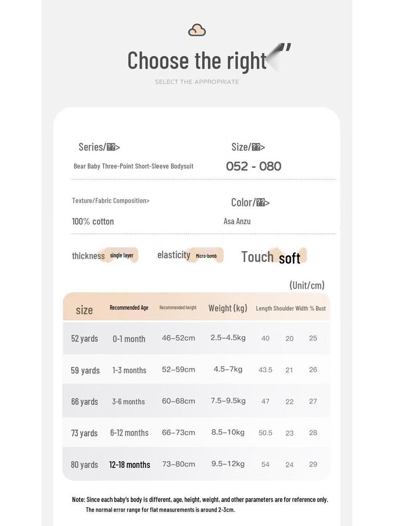 Labi Baby Summer Short-Sleeve Cotton Romper