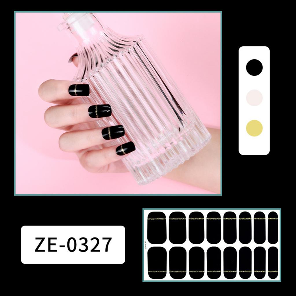 16 Strips Nail Polish Sticker Nail Stickers Set for UV Lamp Designer 3D Nails Polish Wraps Fashion Gel Nail Art Stickers