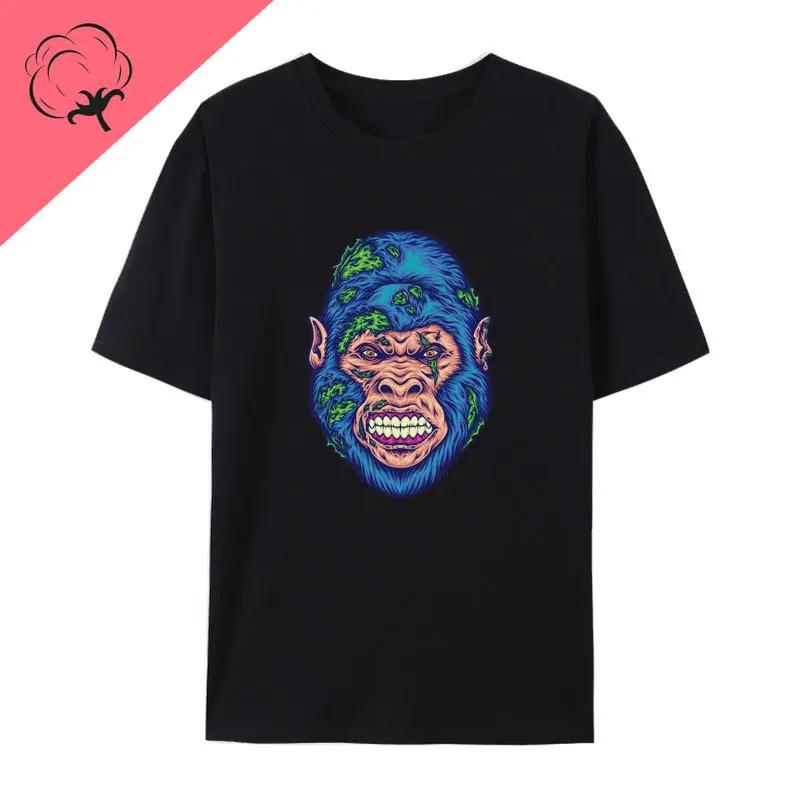 Beast Scary Gorilla Monster Zombie Cotton T Shirt UnisexFashion Y2k Streetwear Creative Loose Breathable Cool Camisetas