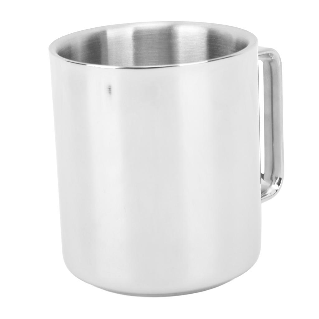Becher 304 Edelstahl Doppelwandig Isoliert Verbrühsicher Verdickter Kaffeebecher für Trinkwasser L Größe 350ml