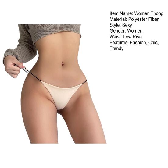 Sexy G-String Tanga für Damen Atmungsaktiv T-Rücken Dünner Träger Unterwäsche Niedrige Taille Weich Dehnbar Freche Höschen