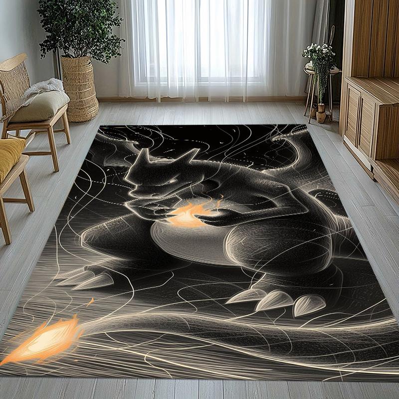 

Charizard Charmander Pokemon Living Room Non-Slip Area Rug Soft Carpet for Bedroom Kids Playroom Sofa,Home Decor Doormat Gift 40x60cm