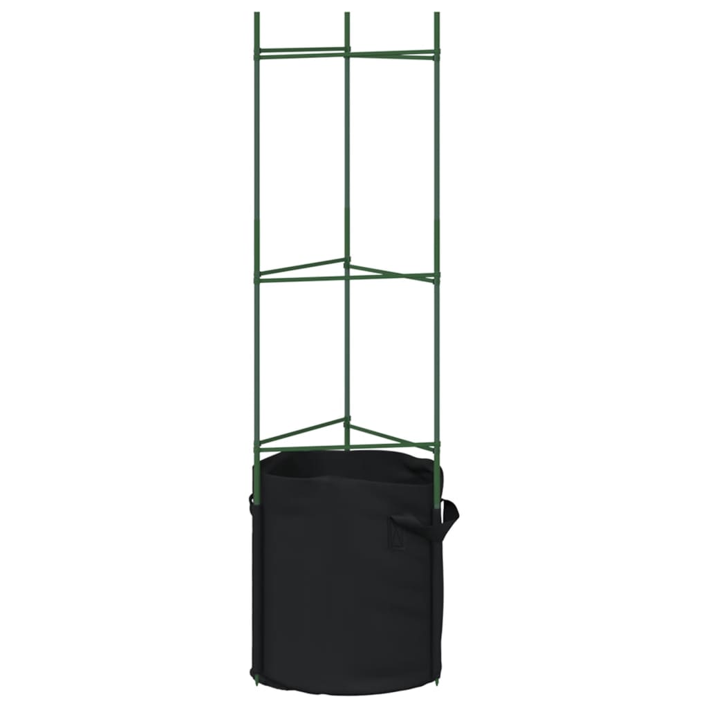 Tomato Cages with Plant Sacks 8 pcs 116 cm Steel and PP
