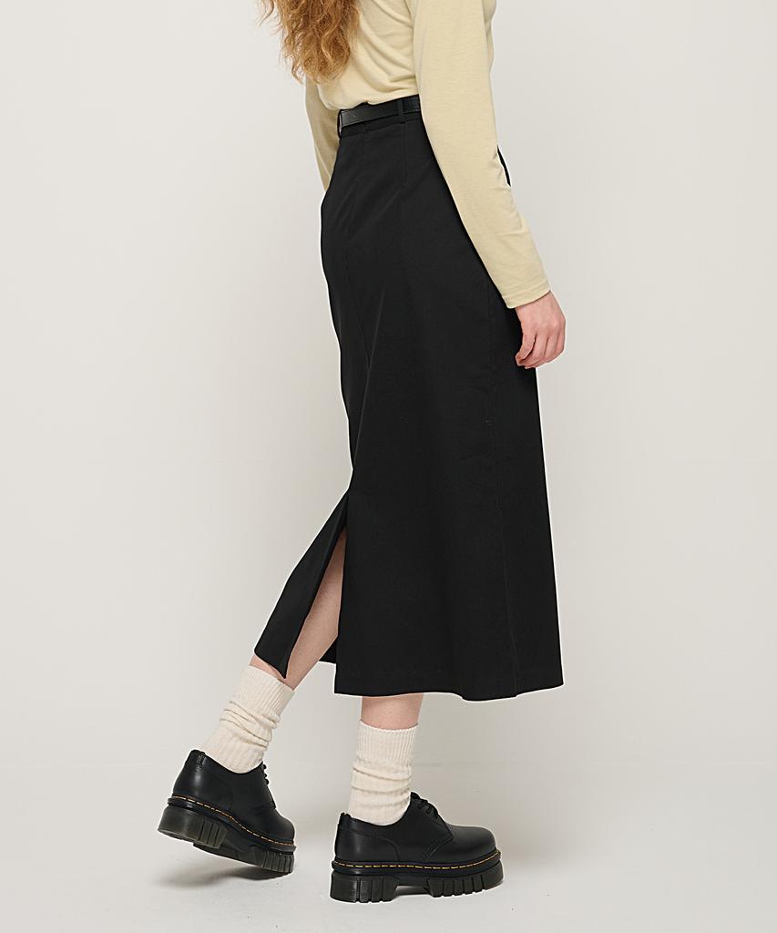 Cargo Bros For Woman Basic Cotton Long Skirt (Black)